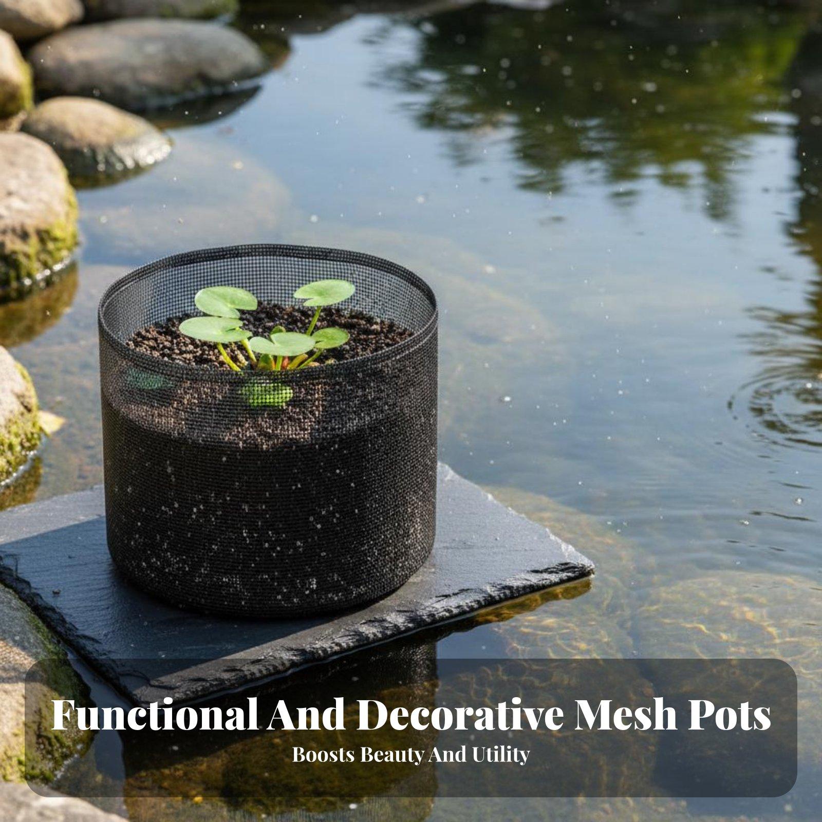 Plant Pot - 4-delige set waterlelie plantenpotten, plantengaaszakken, lotus