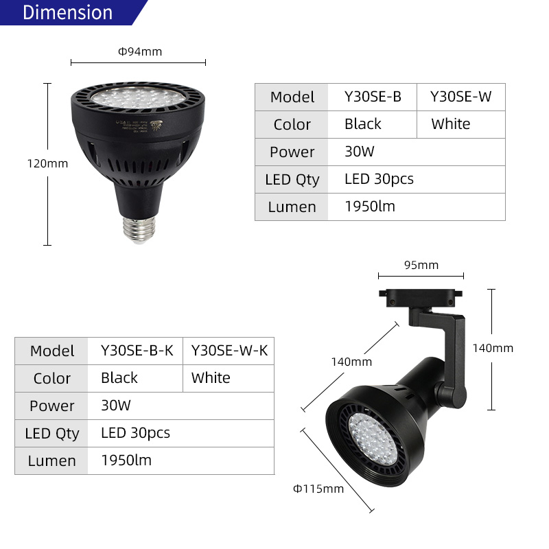 Grow Light Led - Y30SE Volledig spectrum aluminium led-aquarium kweeklamp