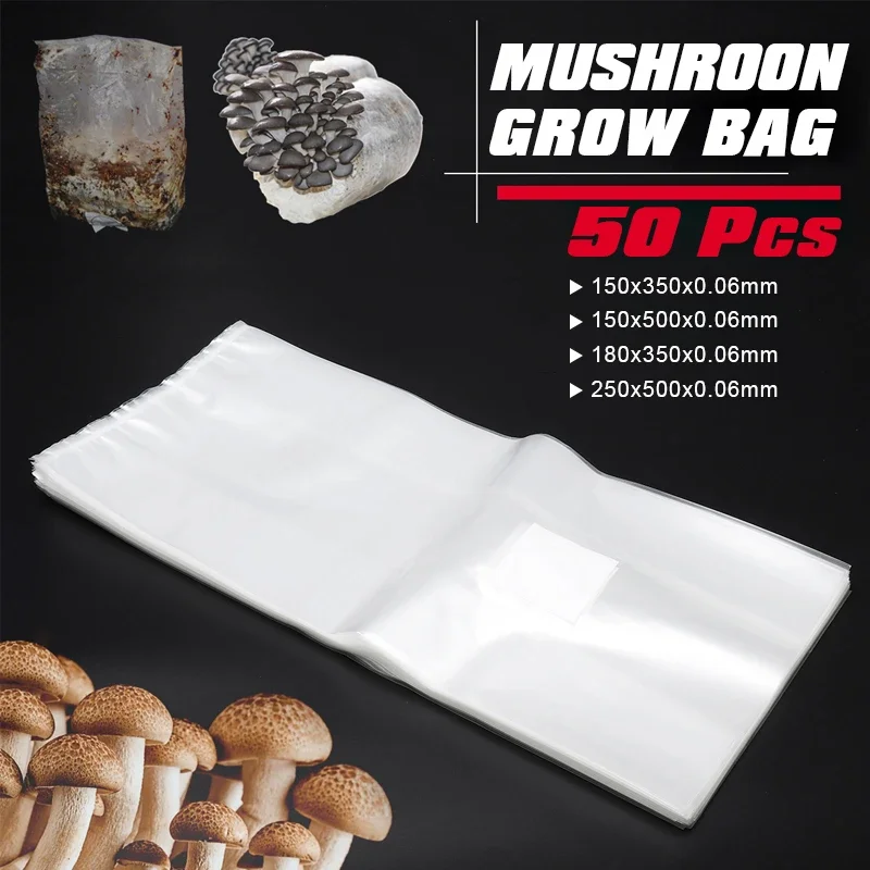 Grow Bag - 50 Stuks Pvc Paddenstoel Kweekzak Spawn