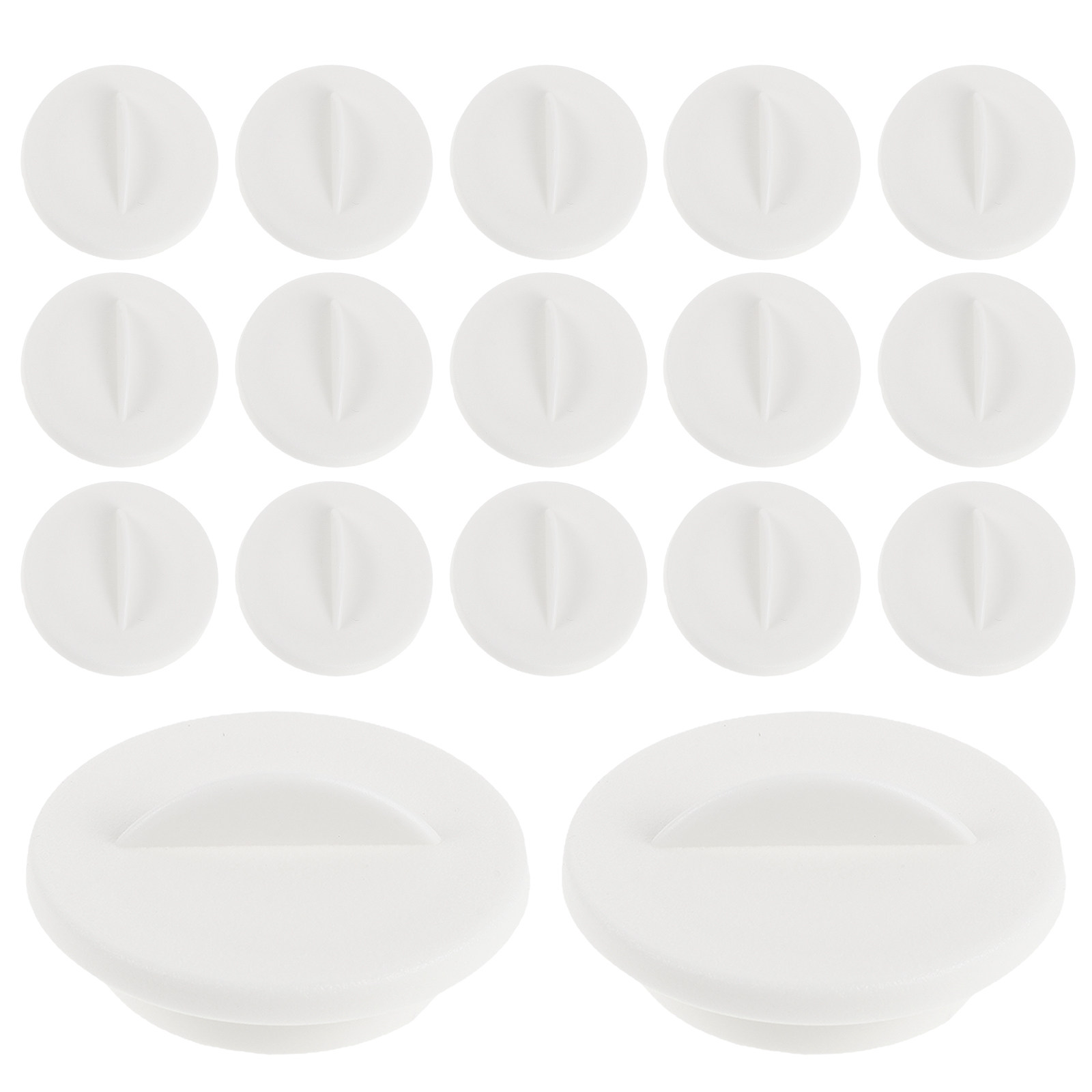 Hydroponic Kit - 24 Stuks Ronde Hydrocultuur Gatdoppen Wit