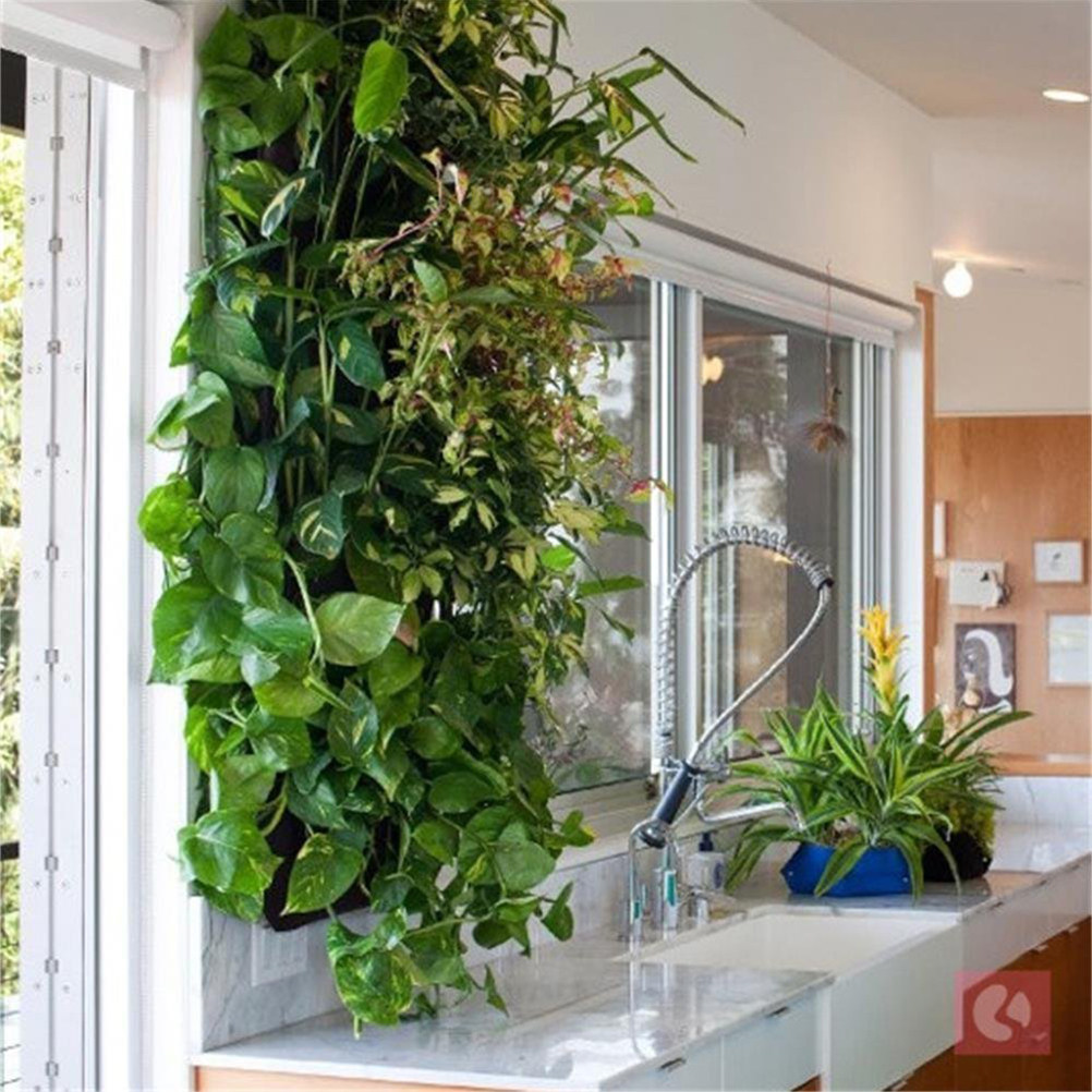 Grow Bag - 1 Stuks Vilten Plantzak Wandhangend Verticaal