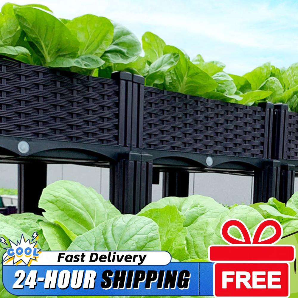 Raised Garden Bed - Verhoogde plantenbak van kunststof met poten,