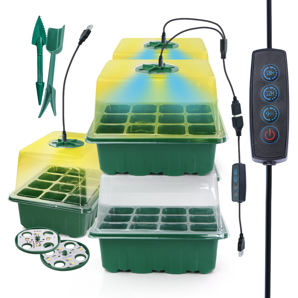 Seed Starter Tray - LED Kwekerij Potten met Grow Light