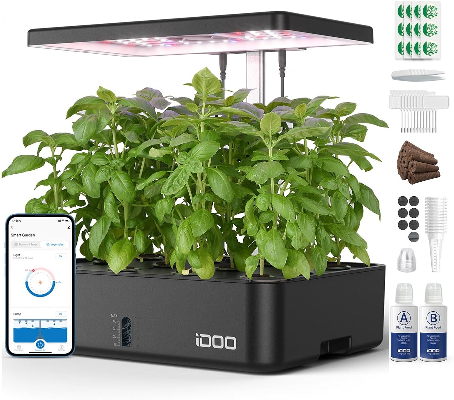 Indoor Herb Garden - 12 Pods WiFi Hydroponisch Kweeksysteem Indoor