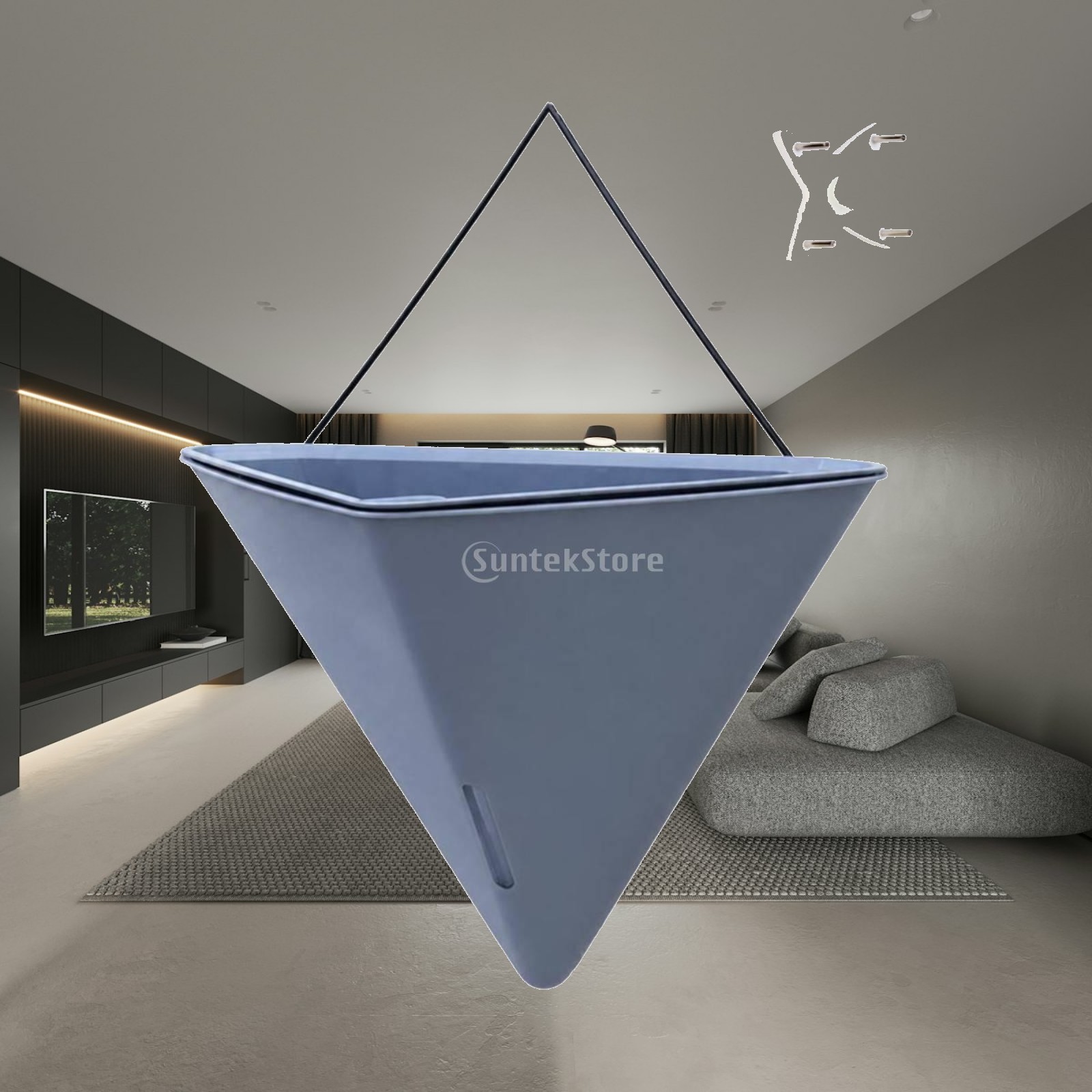 Self Watering Planter - Wandplantenbak met waterstandindicator, lichtgewicht hangende bloempot,