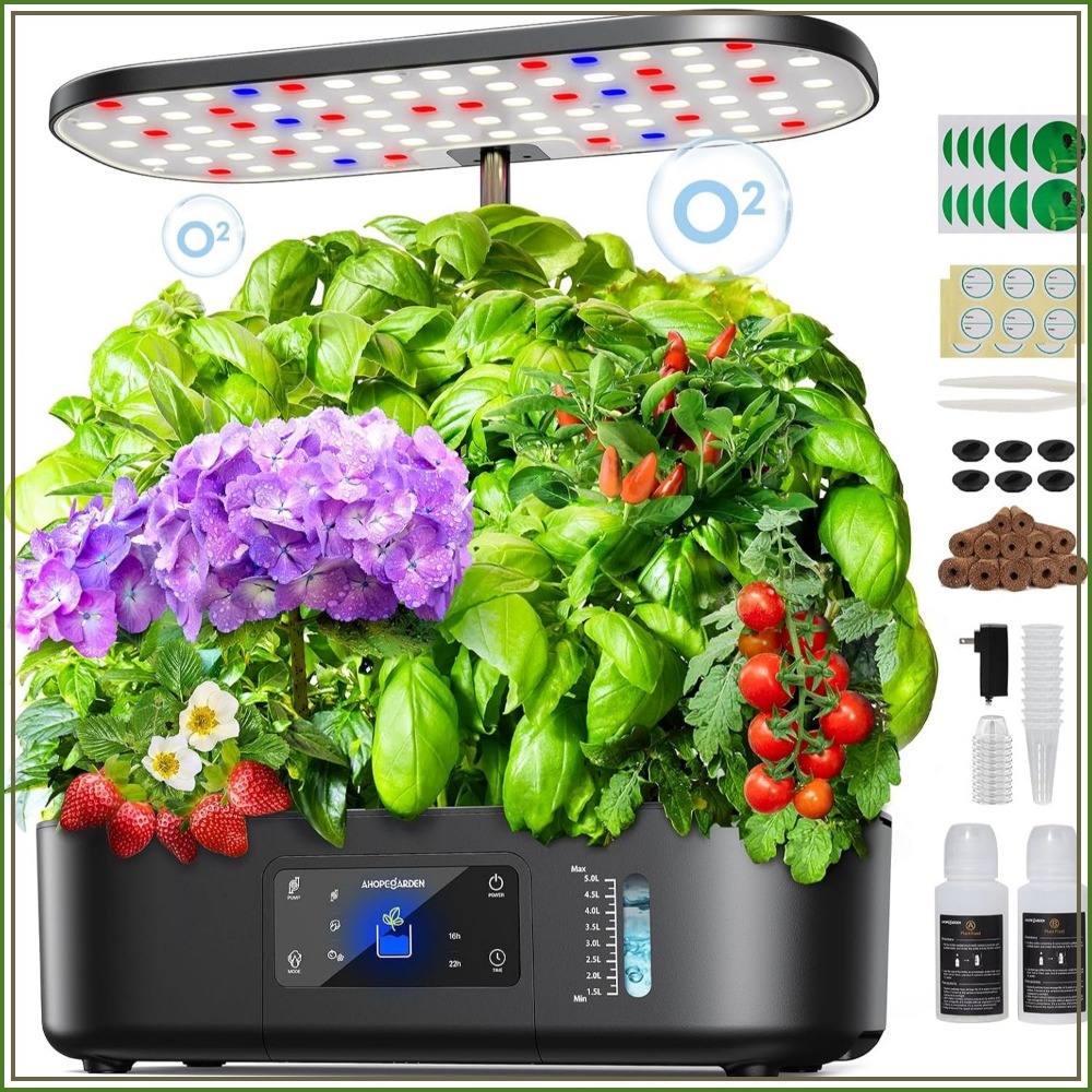 Indoor Herb Garden - 12-Pod Indoor Hydroponische Tuin met LCD