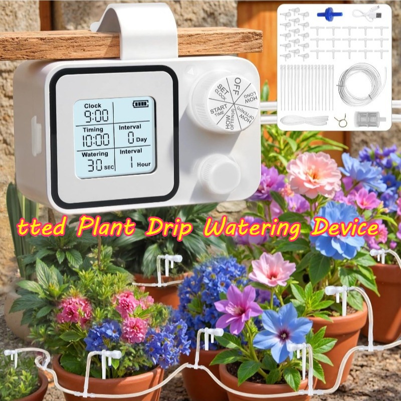 Watering Can - Automatische irrigatieapparatuur Tuinbesproeiingstimer LCD-scherm Opladen eenmaal