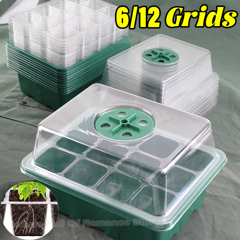 Seed Starter Tray - Kweekset met verstelbare vochtigheidskoepel en basis,
