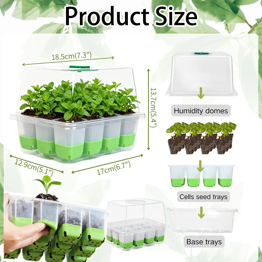 12-cel zaaitray met transparan - Seed Starter Tray recensie en prijs
