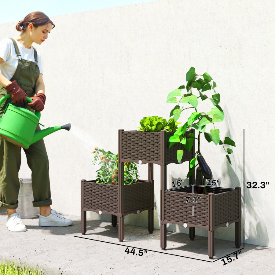 Kunststof verhoogd tuinbed met - Self Watering Planter recensie en prijs