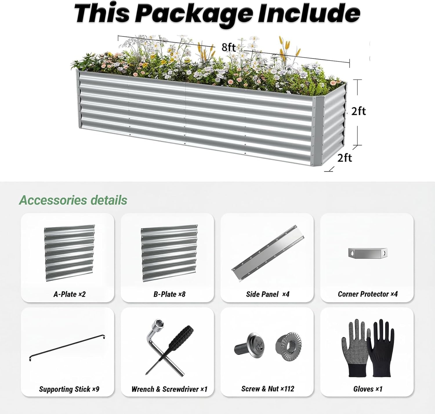 Verhoogd gegalvaniseerd tuinbe - Raised Garden Bed recensie en prijs