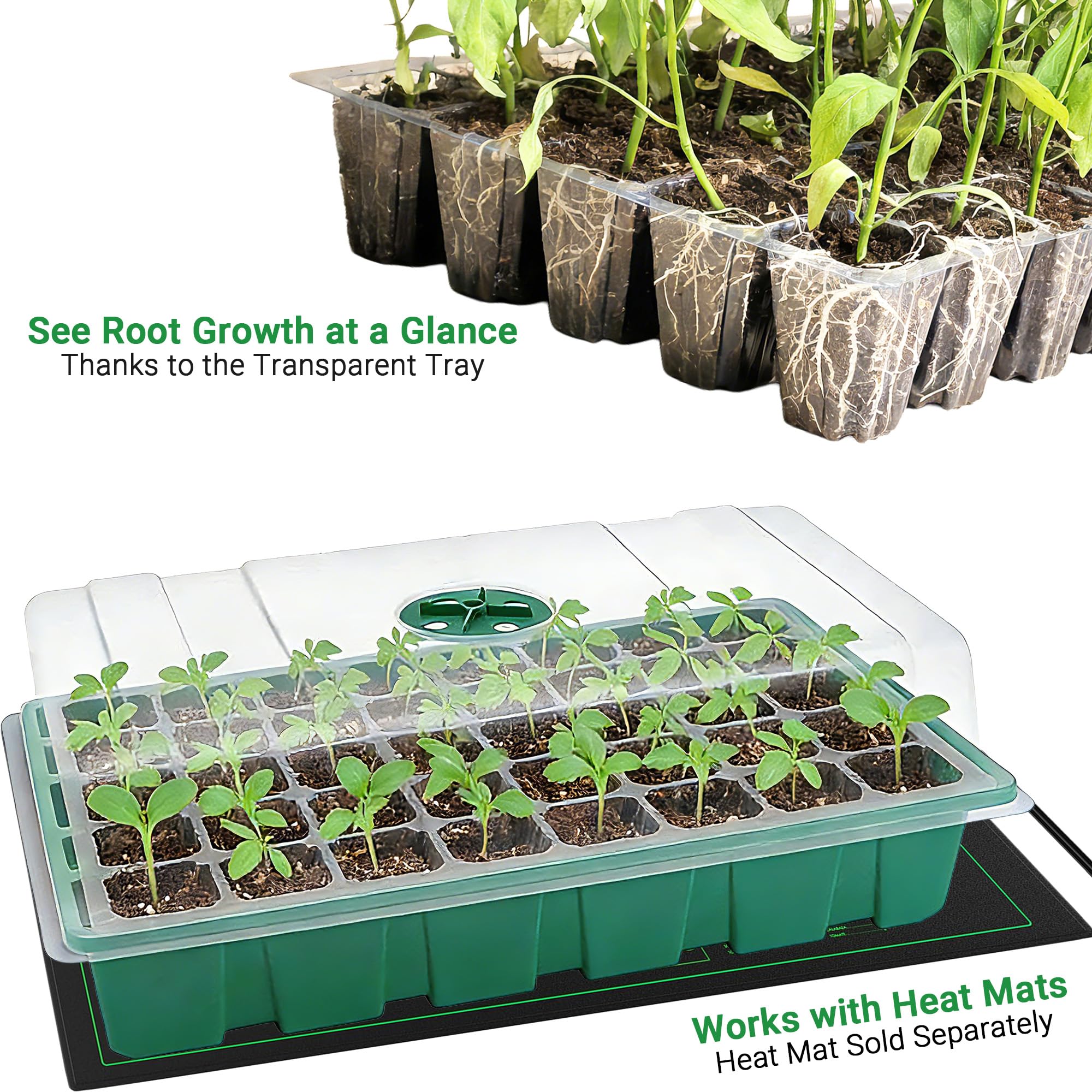 Met transparante dekselkas en  - Seed Starter Tray recensie en prijs