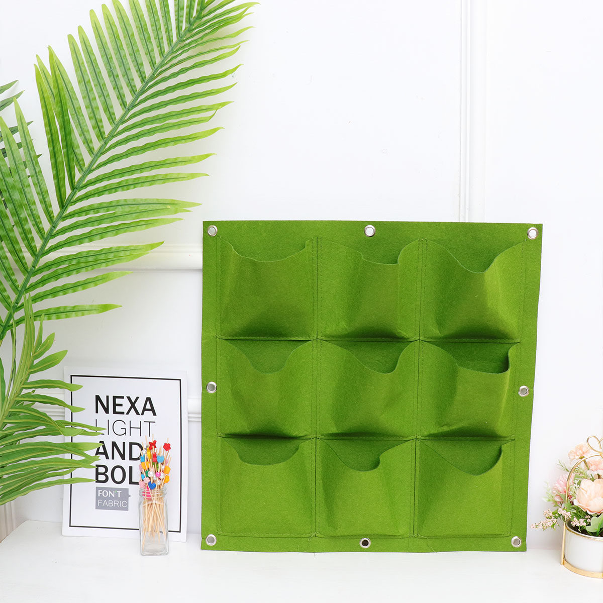 9-vakken wandhangende plantenm - Indoor Herb Garden recensie en prijs
