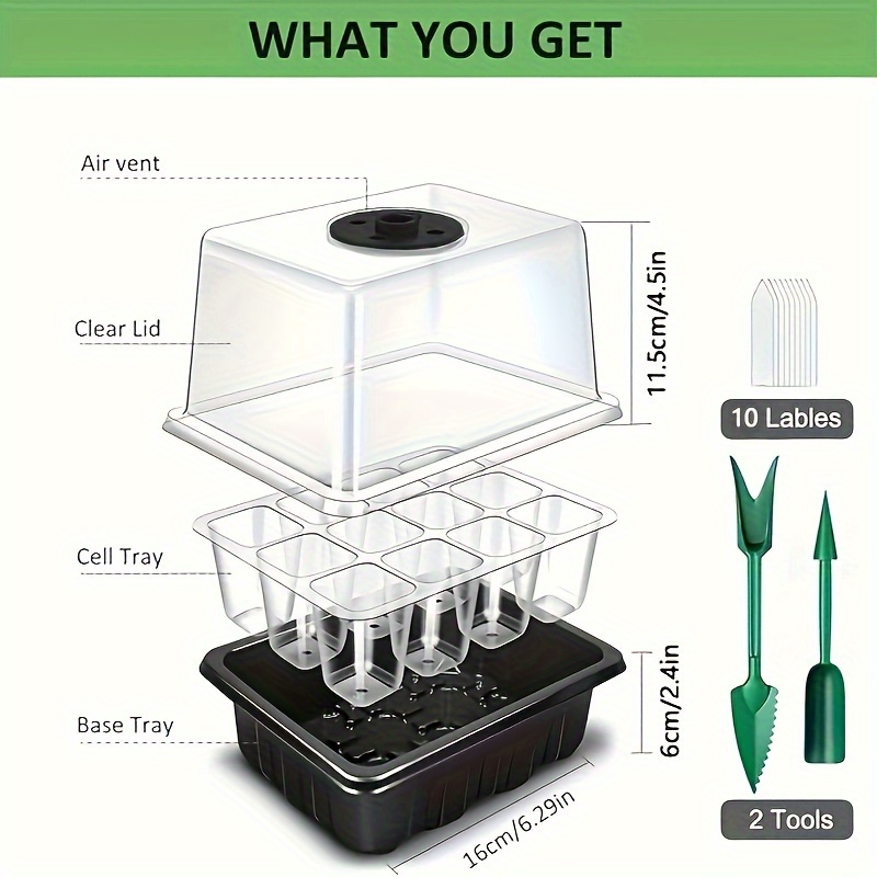 1/2/3-pack 12/24/36-cellige za - Seed Starter Tray recensie en prijs