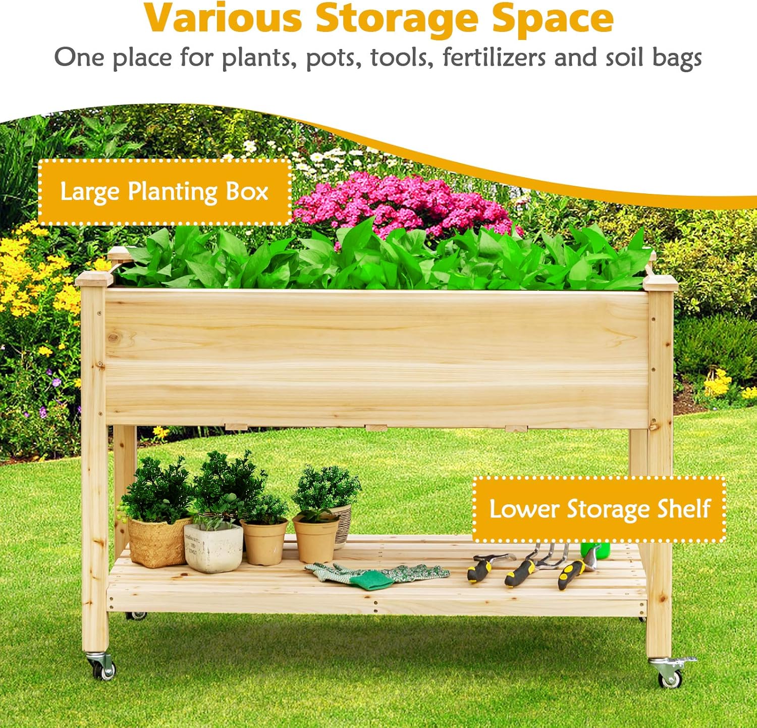 Houten verhoogd tuinbed op wie - Raised Garden Bed recensie en prijs