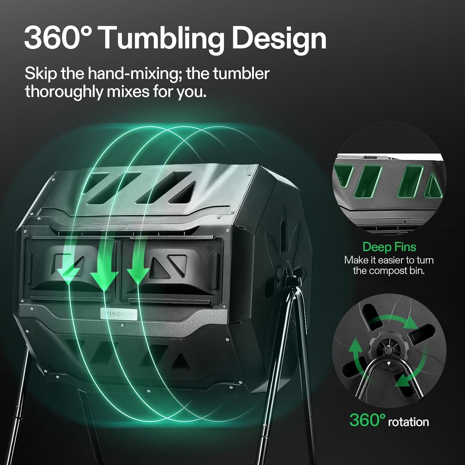 VIVOSUN Outdoor Tumbling Compo - Compost Bin recensie en prijs