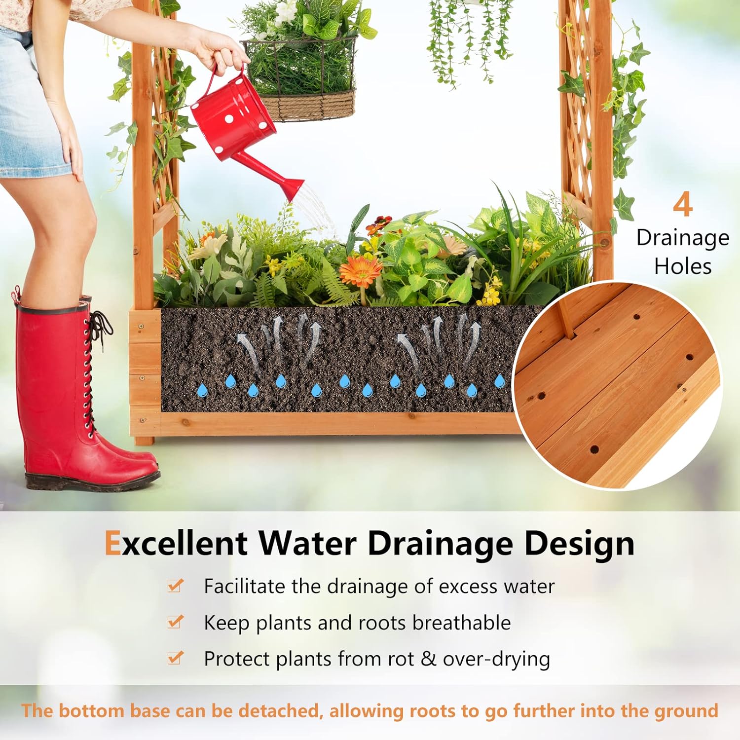 Houten verhoogde plantenbak me - Raised Garden Bed recensie en prijs