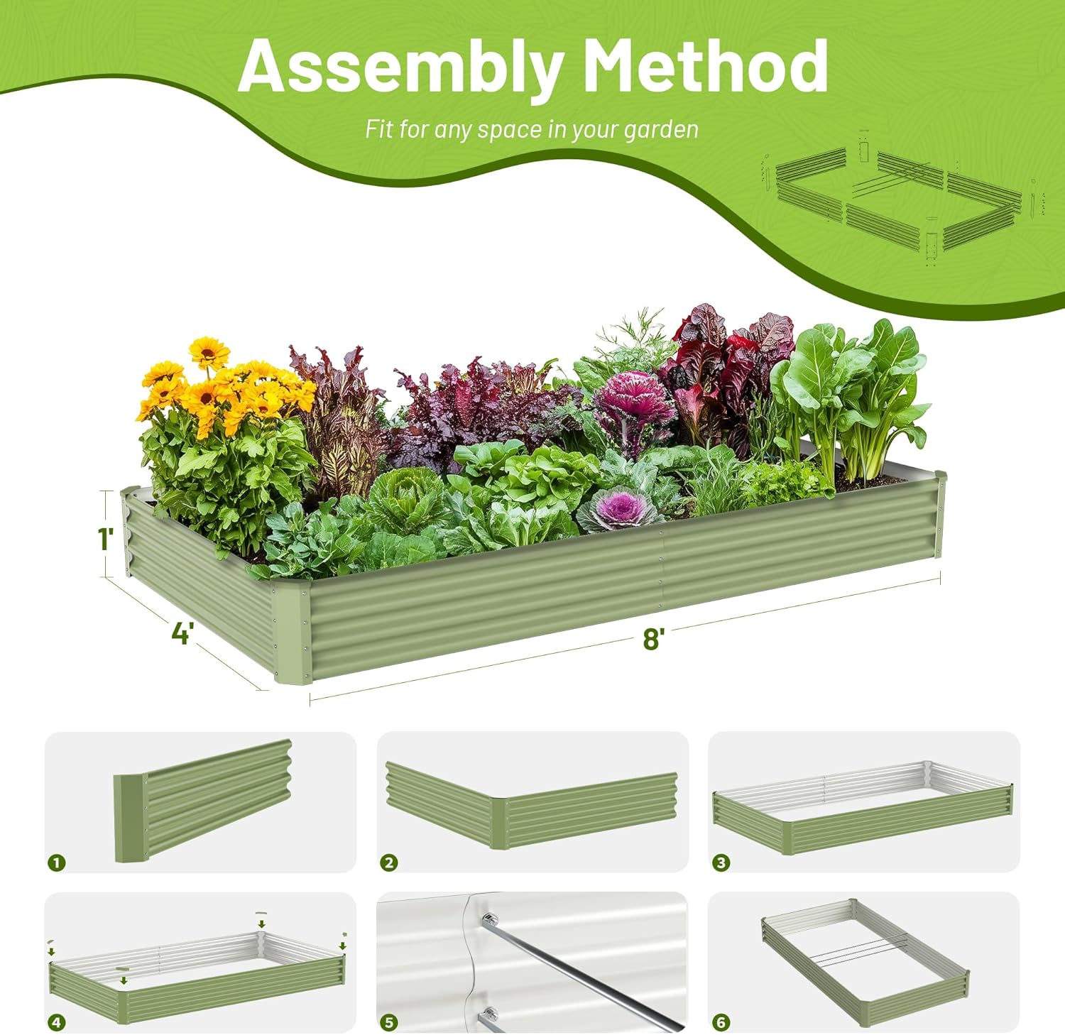 Buitenmoestuin metalen verhoog - Raised Garden Bed recensie en prijs