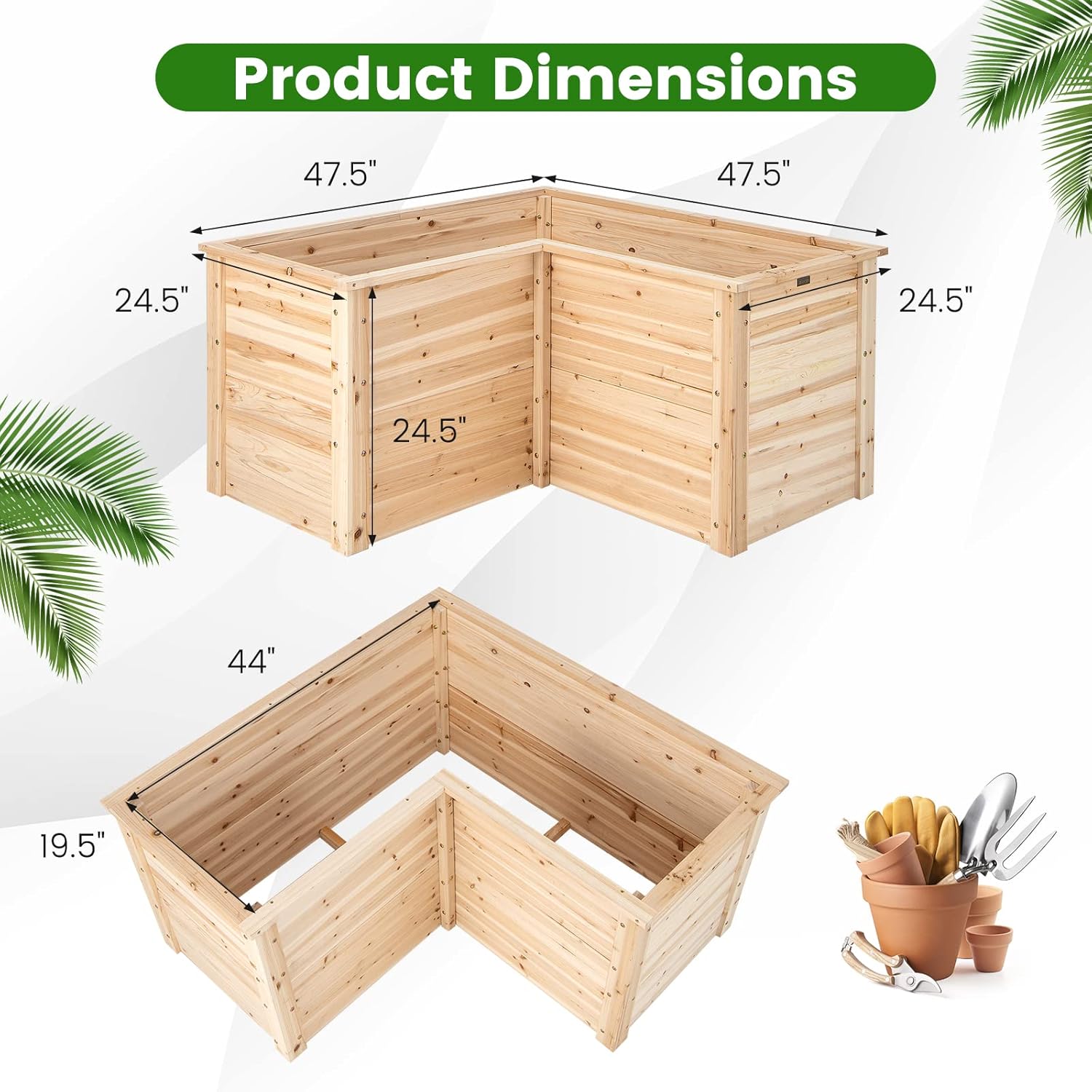 Buiten houten verhoogd tuinbed - Raised Garden Bed recensie en prijs