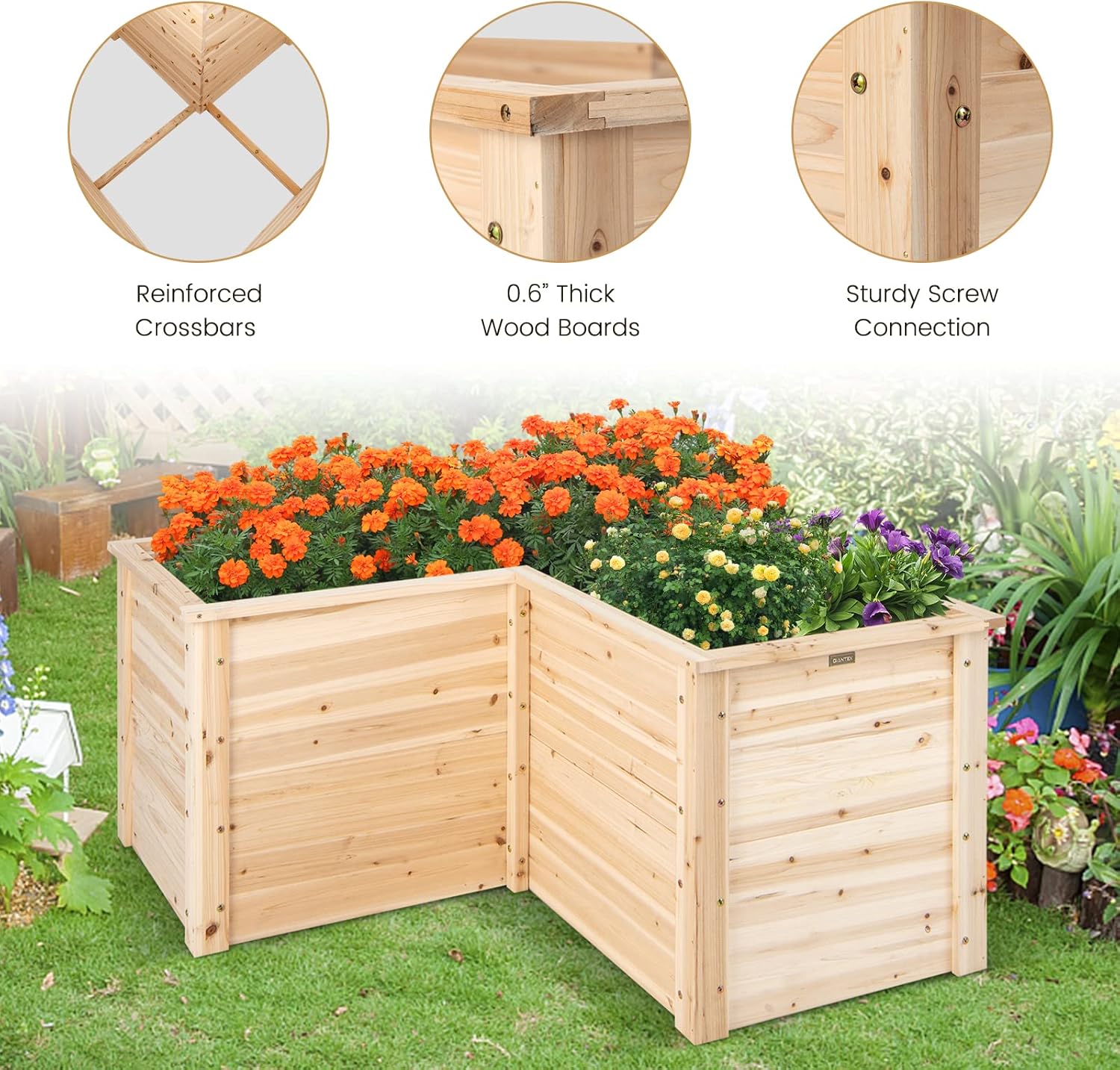 Buiten houten verhoogd tuinbed - Raised Garden Bed recensie en prijs