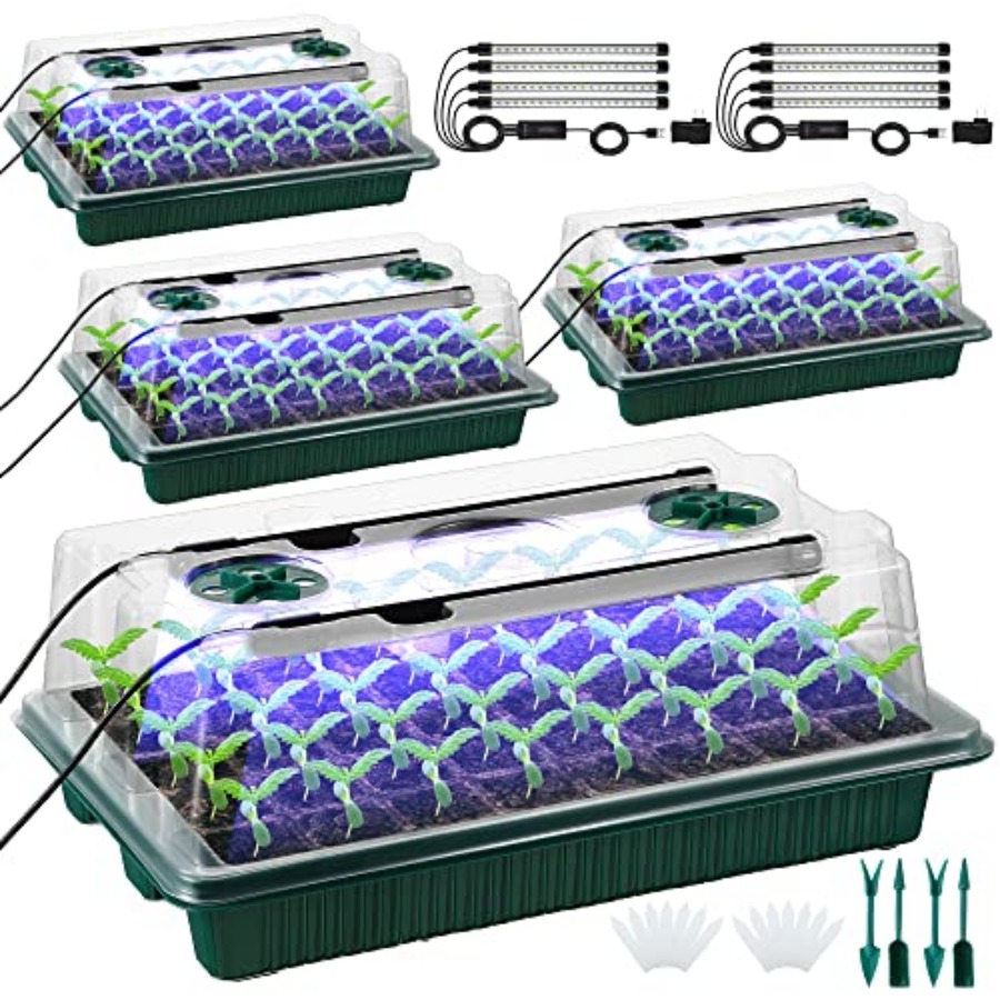 Zaai-set met groeilamp, 80-cel - Seed Starter Tray recensie en prijs